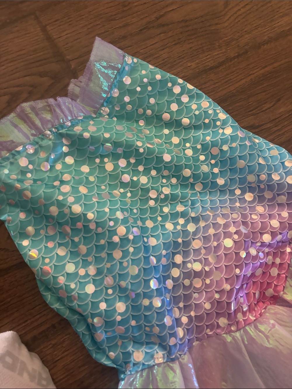 Kids Mermaid Costume Set in Purple & Aqua - Picture 5 of 7
